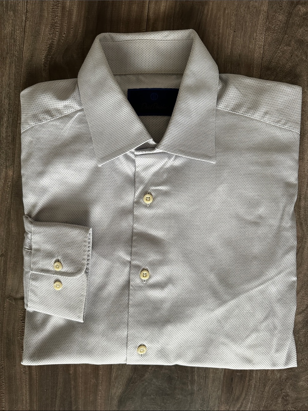 Worn Once - Men’s David Donahue Cotton Dress Shirt - Size 16 34/35